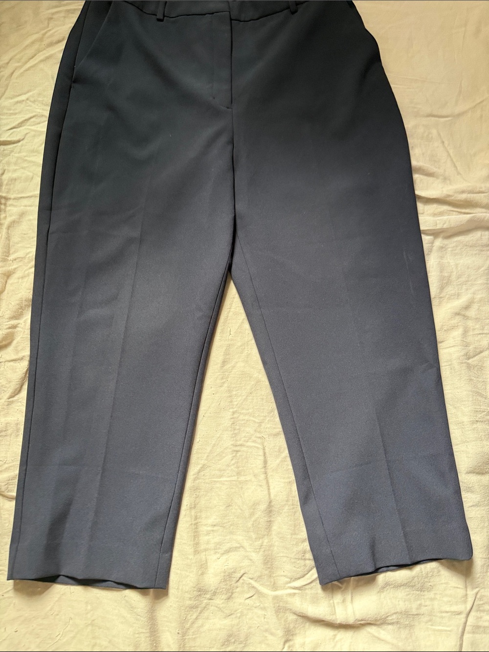 Express Black Cropped Straight-Leg Petite, Dress Pants